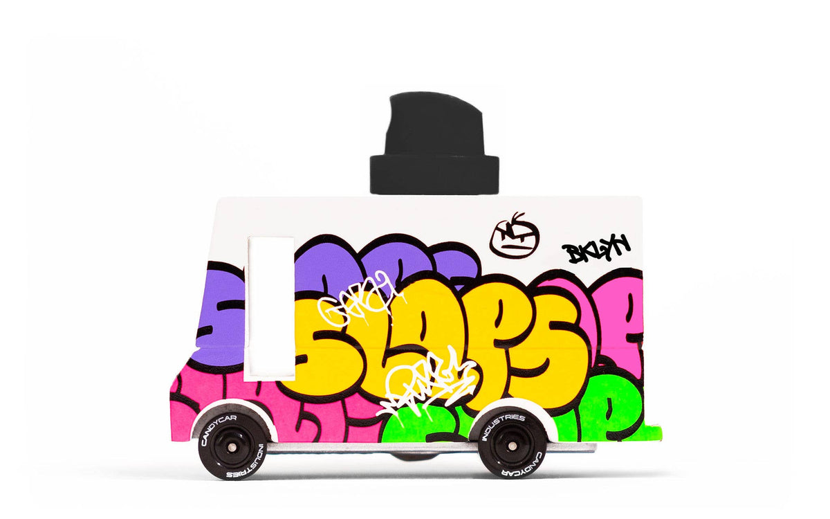 Candyvan - Graffiti Redux - Wooden Diecast Toy Car Candylab