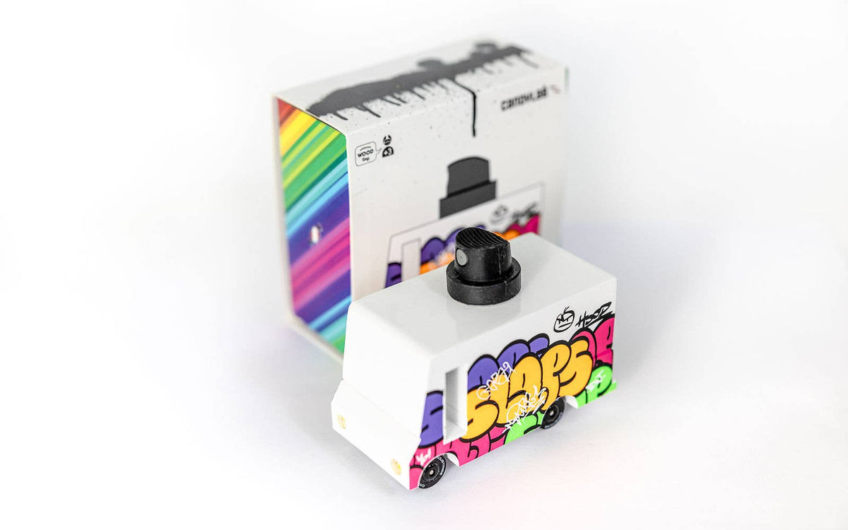 Candyvan - Graffiti Redux - Wooden Diecast Toy Car Candylab