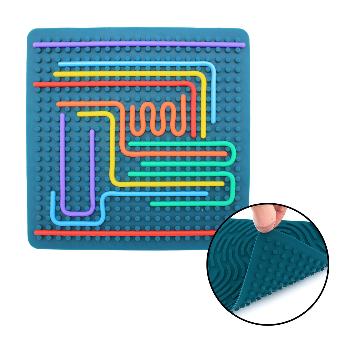 Sensory Silicone Activity Board Square & T-Rex