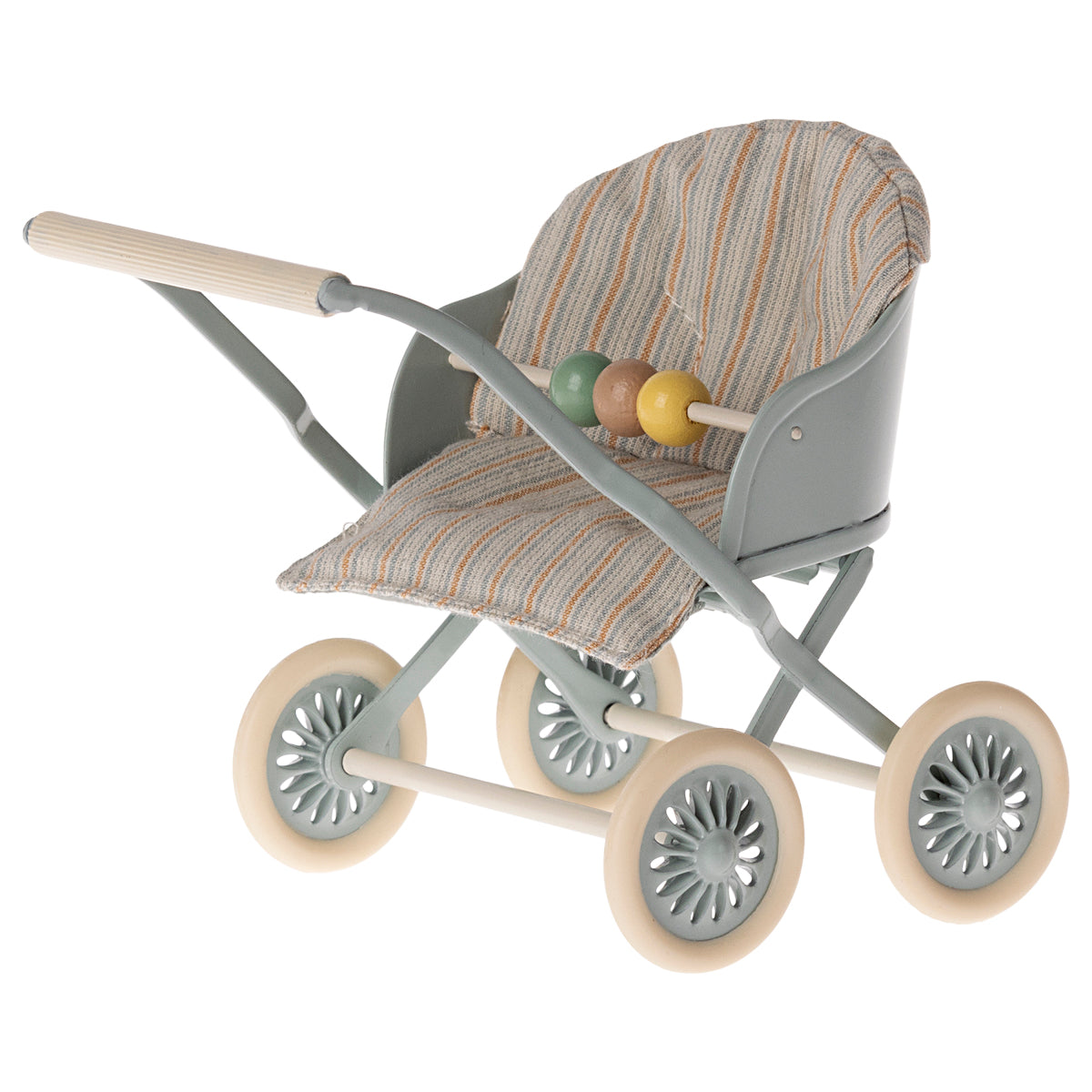 Maileg Stroller, Baby Mice - Blue