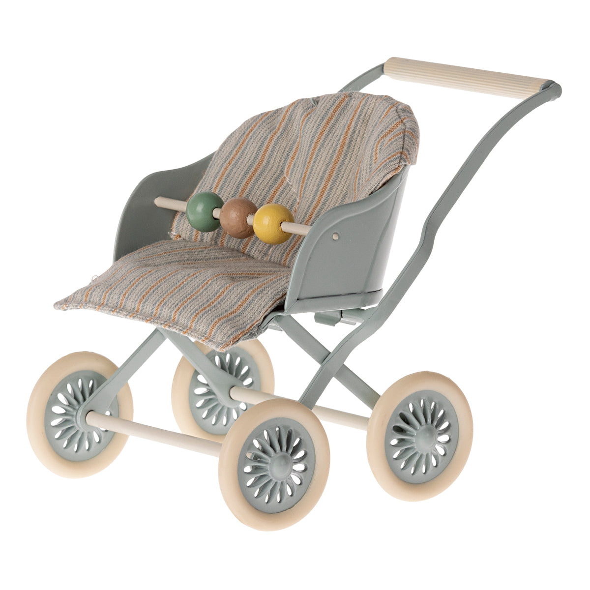 Maileg Stroller, Baby Mice - Blue