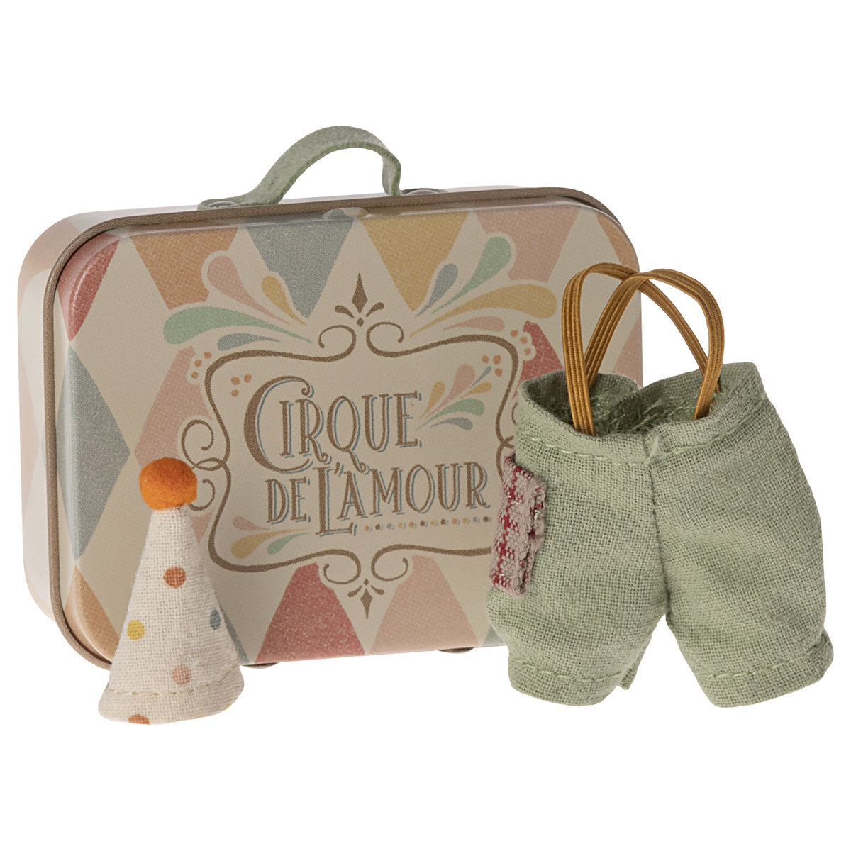 Maileg Clown Clothes in Suitcase for Little Brother Mouse