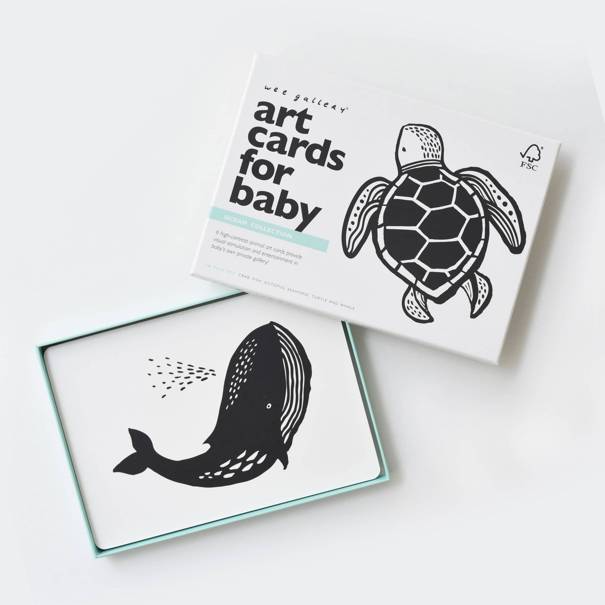 Art Cards for Baby - Ocean Animals - Infant Flash Cards