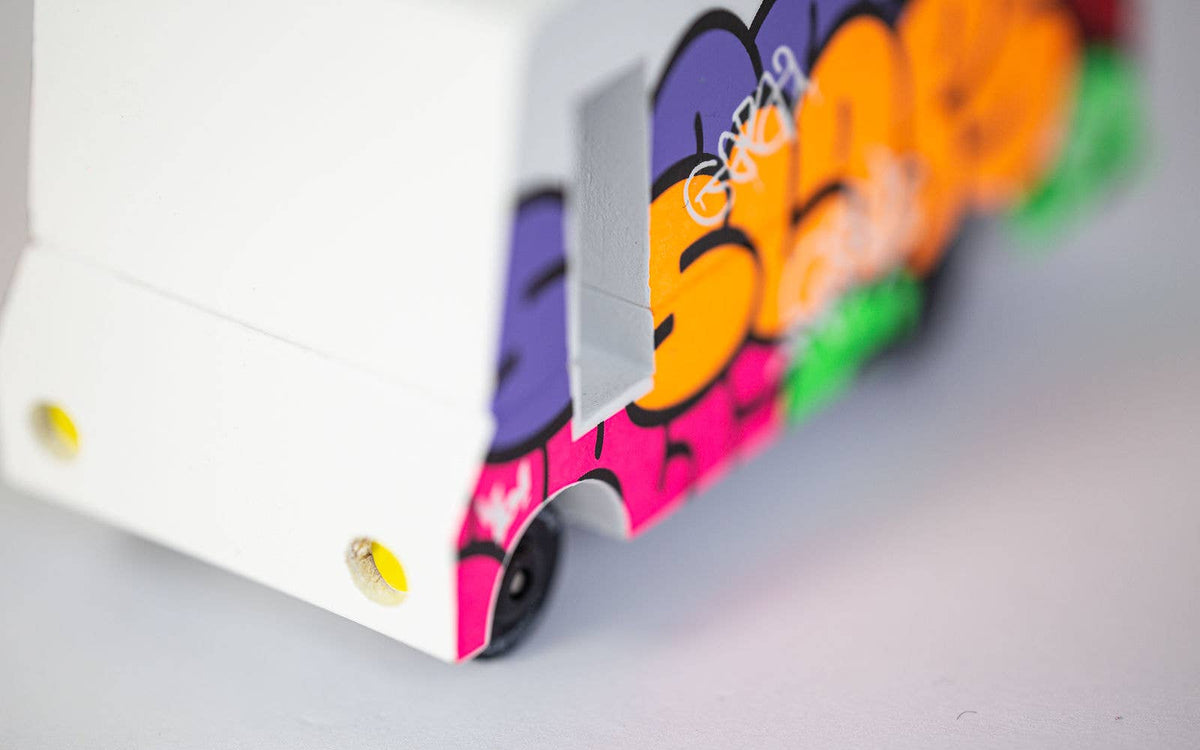 Candyvan - Graffiti Redux - Wooden Diecast Toy Car Candylab