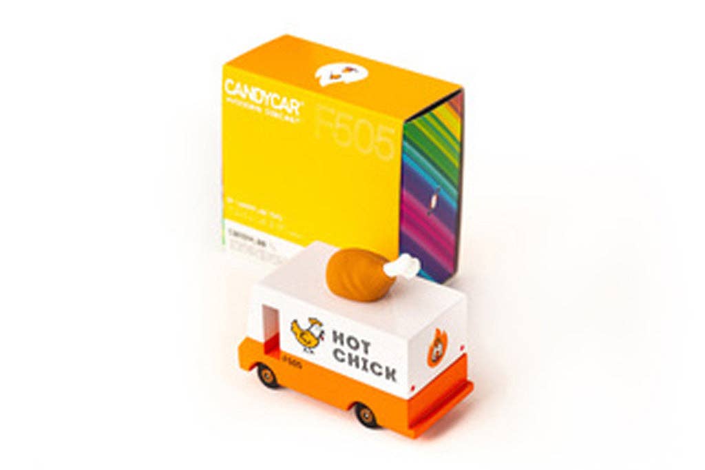 Candyvan - Hot Chicken Van - Wooden Diecast Toy Car Candylab