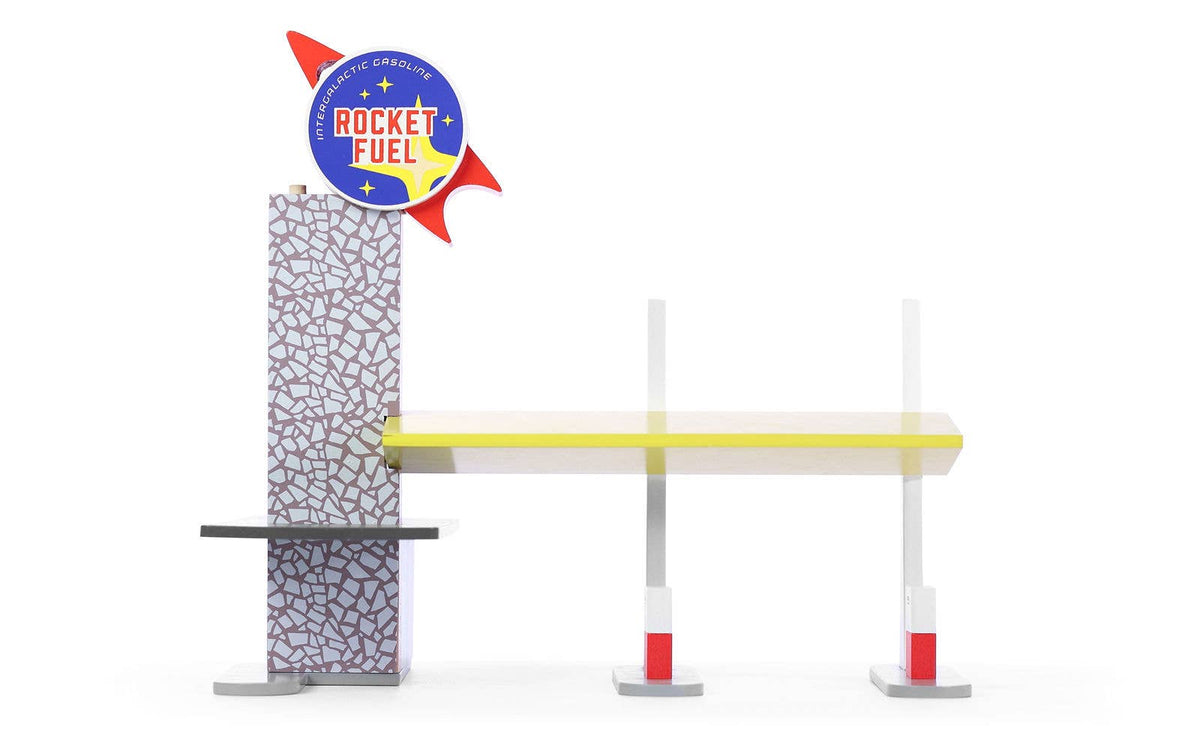 Rocket Station - Wooden Toy Car Candylab