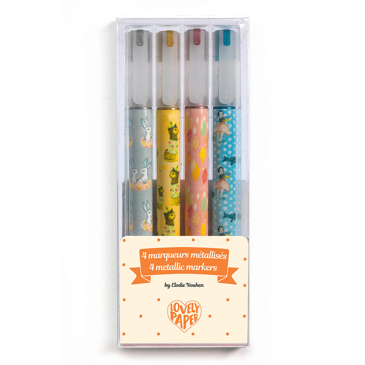 Djeco Lovely Pens - 4 Elodie Metallic Markers