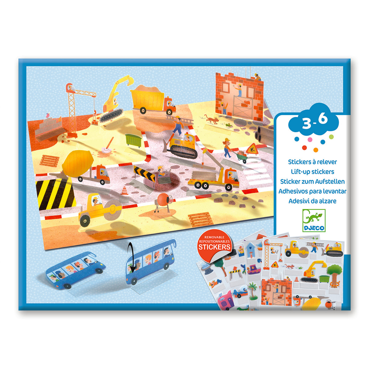 Djeco Stickers - Lift Up Stickers Vehicles