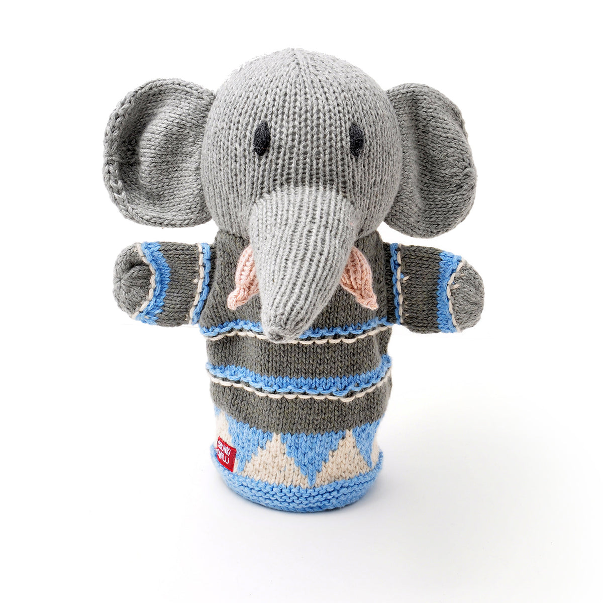 Hand Puppet Grey Face Elephant My Small World Toy Store