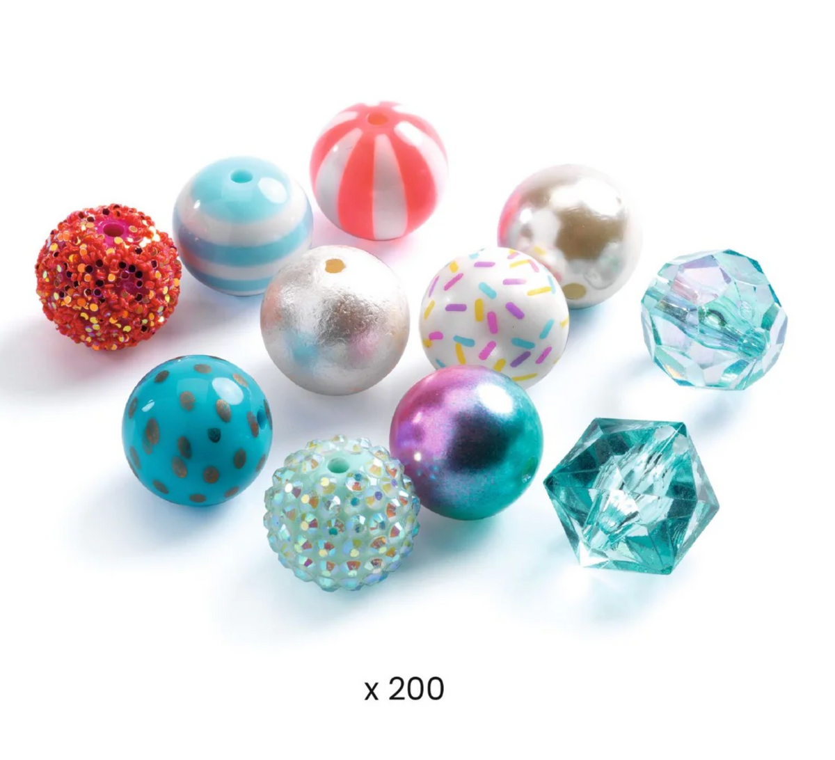 Djeco Bubble Bead Necklace Making Set - Silver
