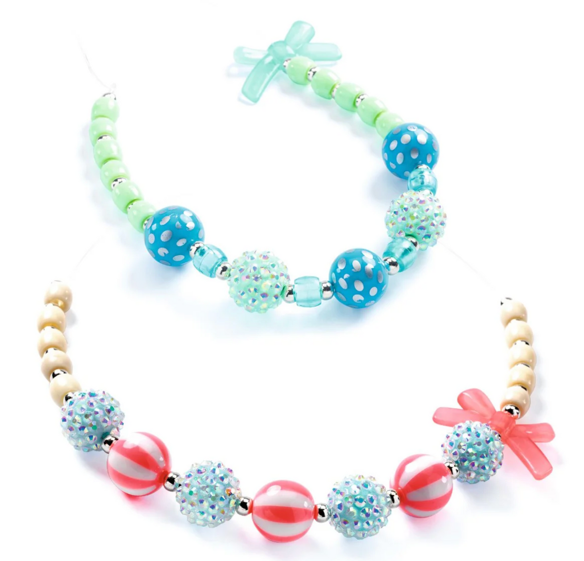 Djeco Bubble Bead Necklace Making Set - Silver
