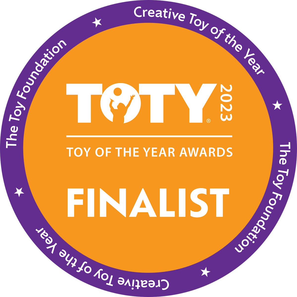 2023 TOTY Creative Toy of the Year Finalist award seal from The Toy Foundation.
