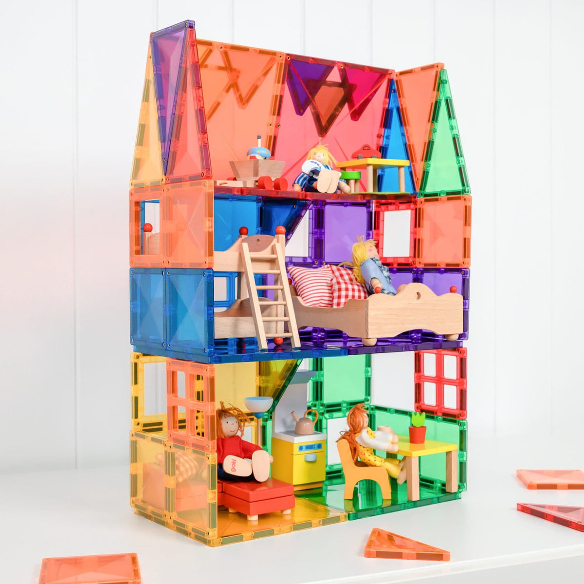CONNETIX Magnetic Tiles RAINBOW Starter Pack 60 pcs.