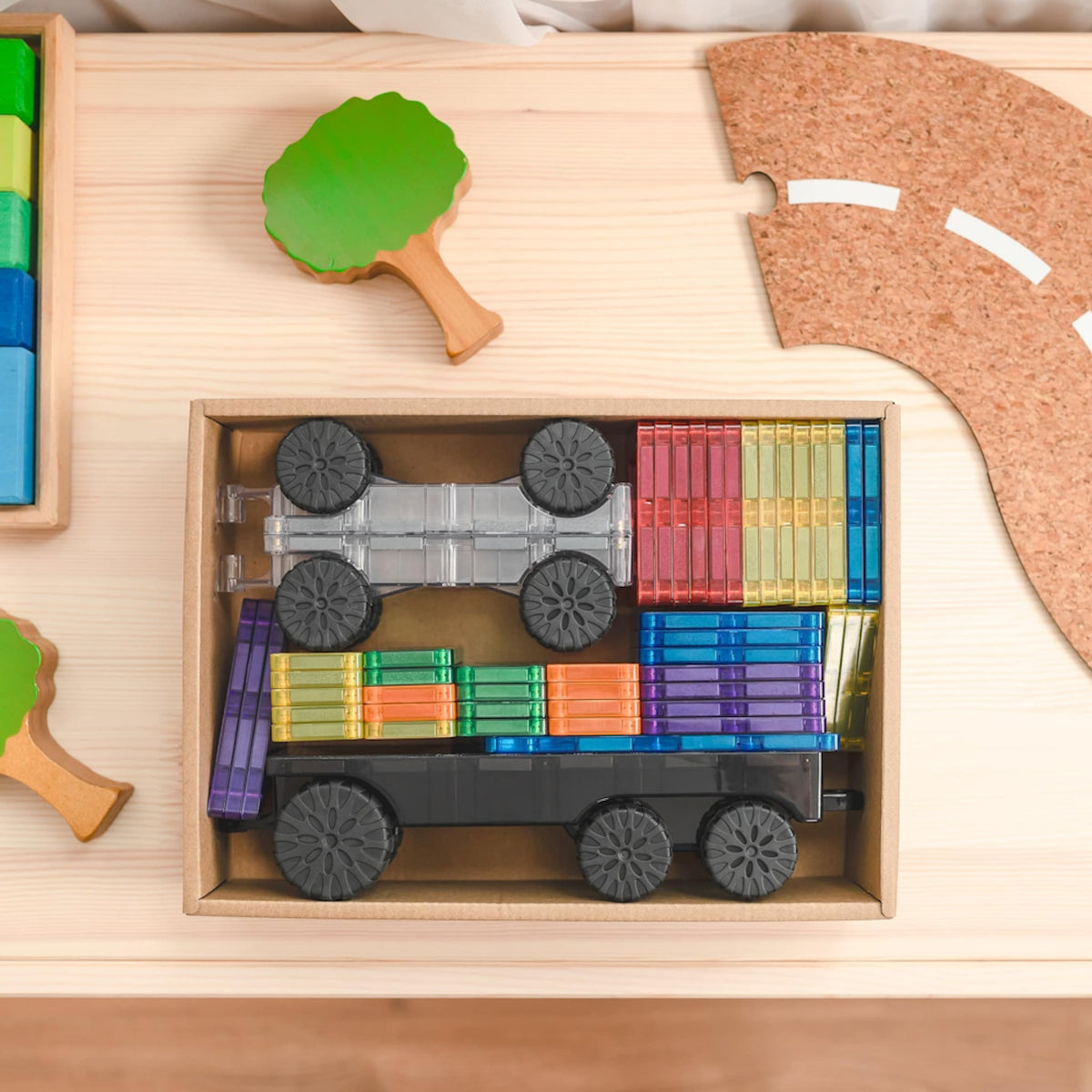CONNETIX Magnetic Tiles RAINBOW Transport Pack 50 pcs.
