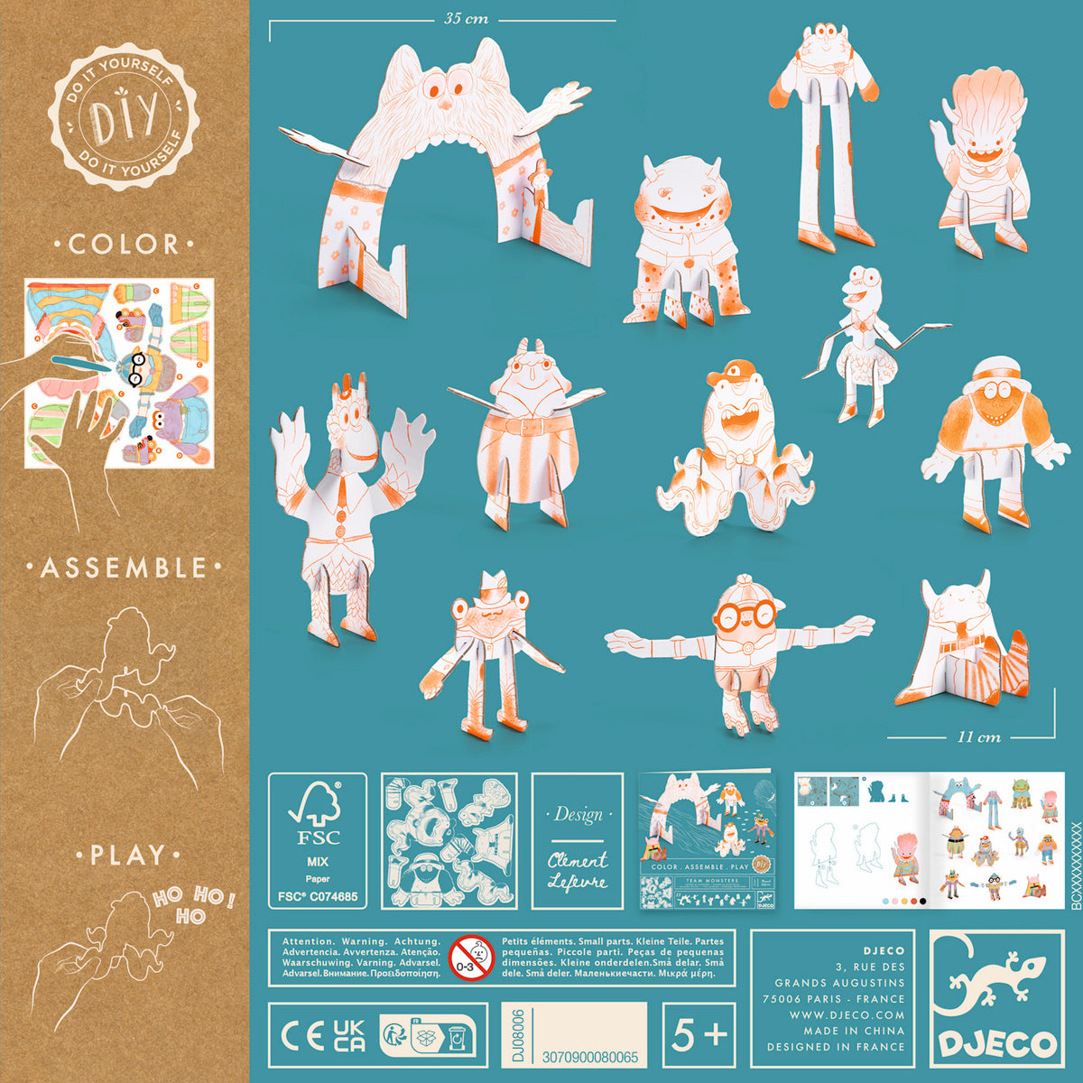 Djeco Colour Assemble Play - Team Monsters