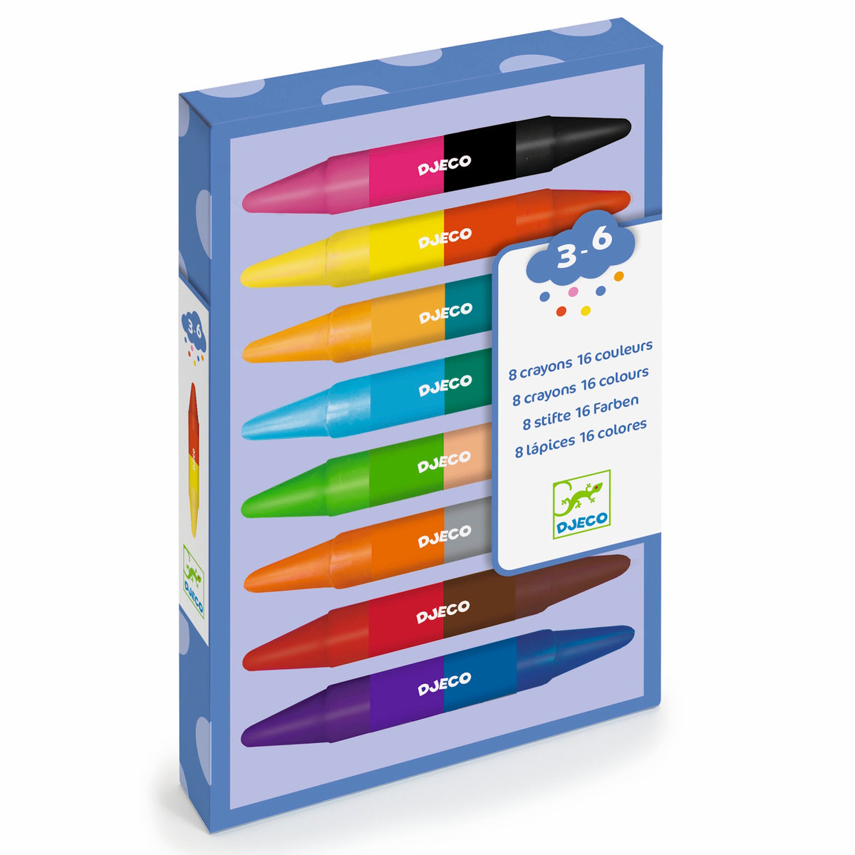 Djeco Colours - 8 Duo Crayons