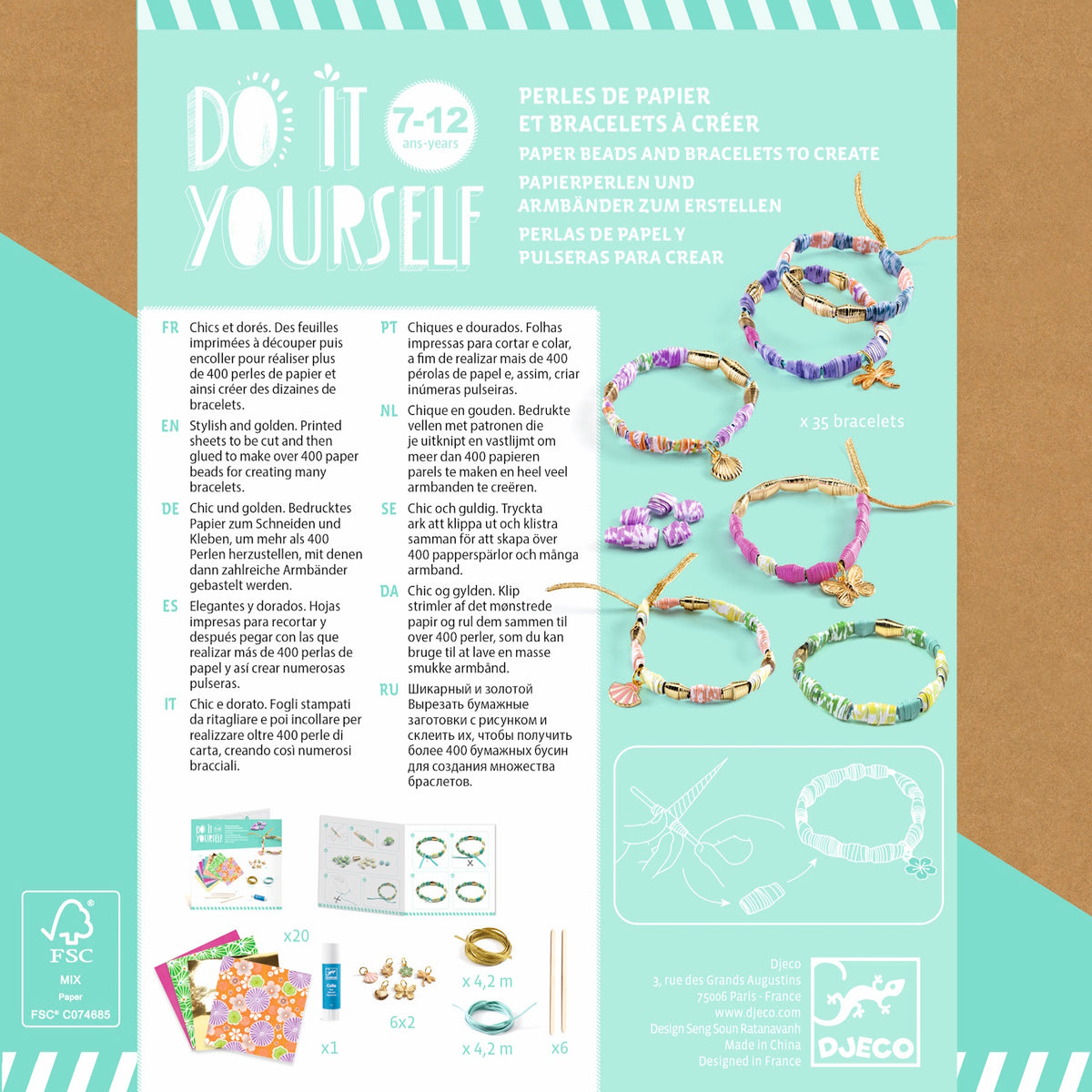 Djeco DIY Bracelet - Stylish & Golden