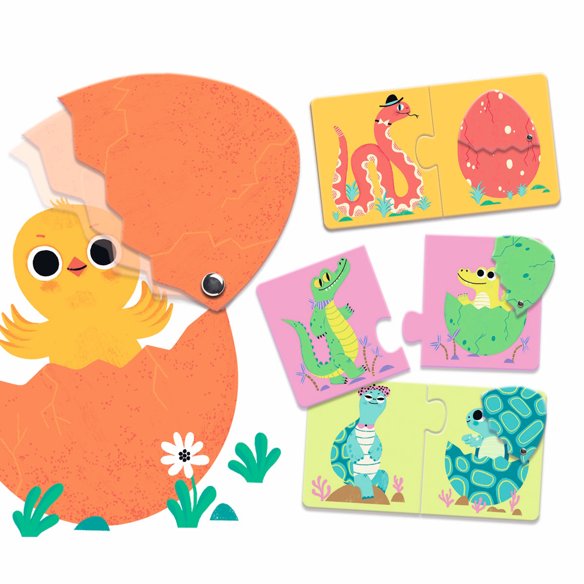 Djeco First Puzzle - Duo Articulo In The Egg