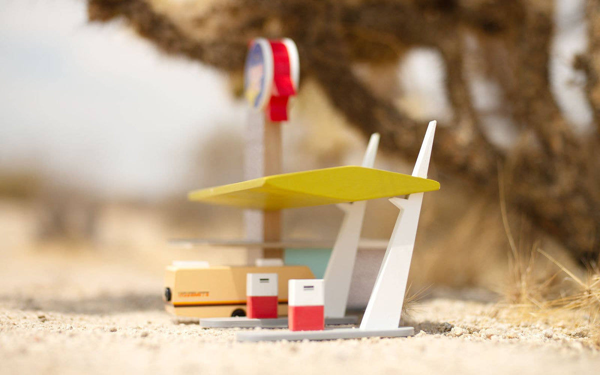 Rocket Station - Wooden Toy Car Candylab