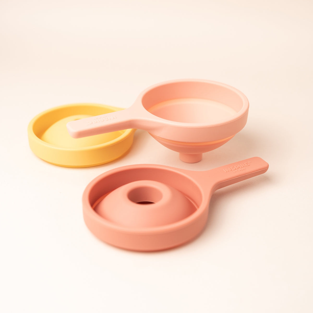 Inspire My Play Collapsible Funnel Set - Coral/Yellow Pastel