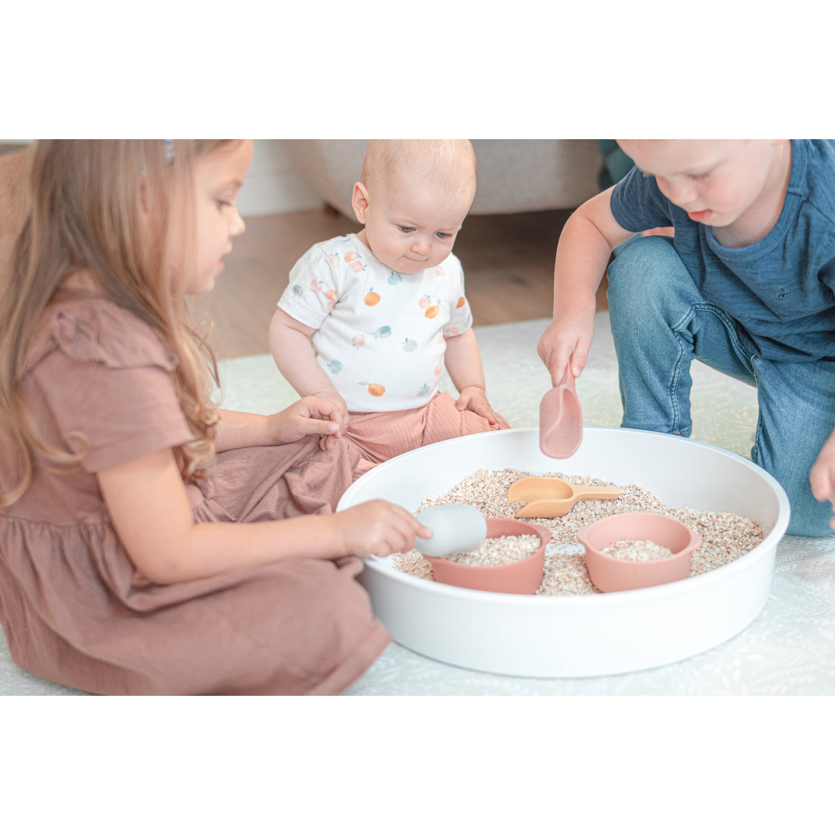 Inspire My Play Nesting Bowl Set - Coral/Yellow