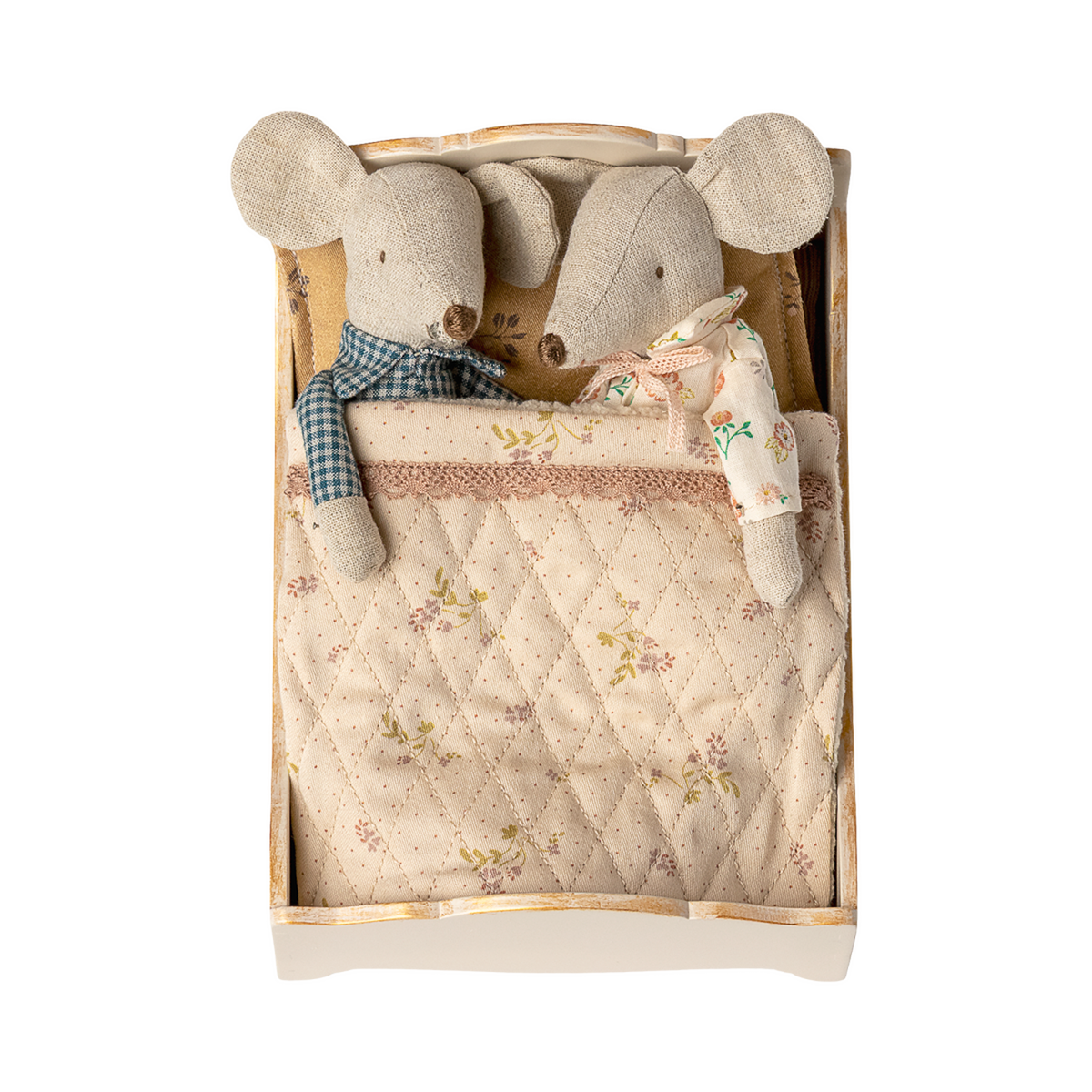 Maileg Bed for Mouse House (Off-White)