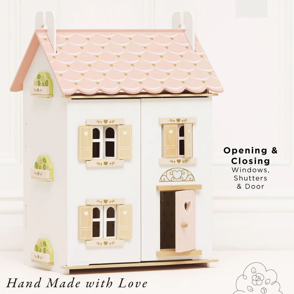 Roseheart Wooden Dolls House & Furniture