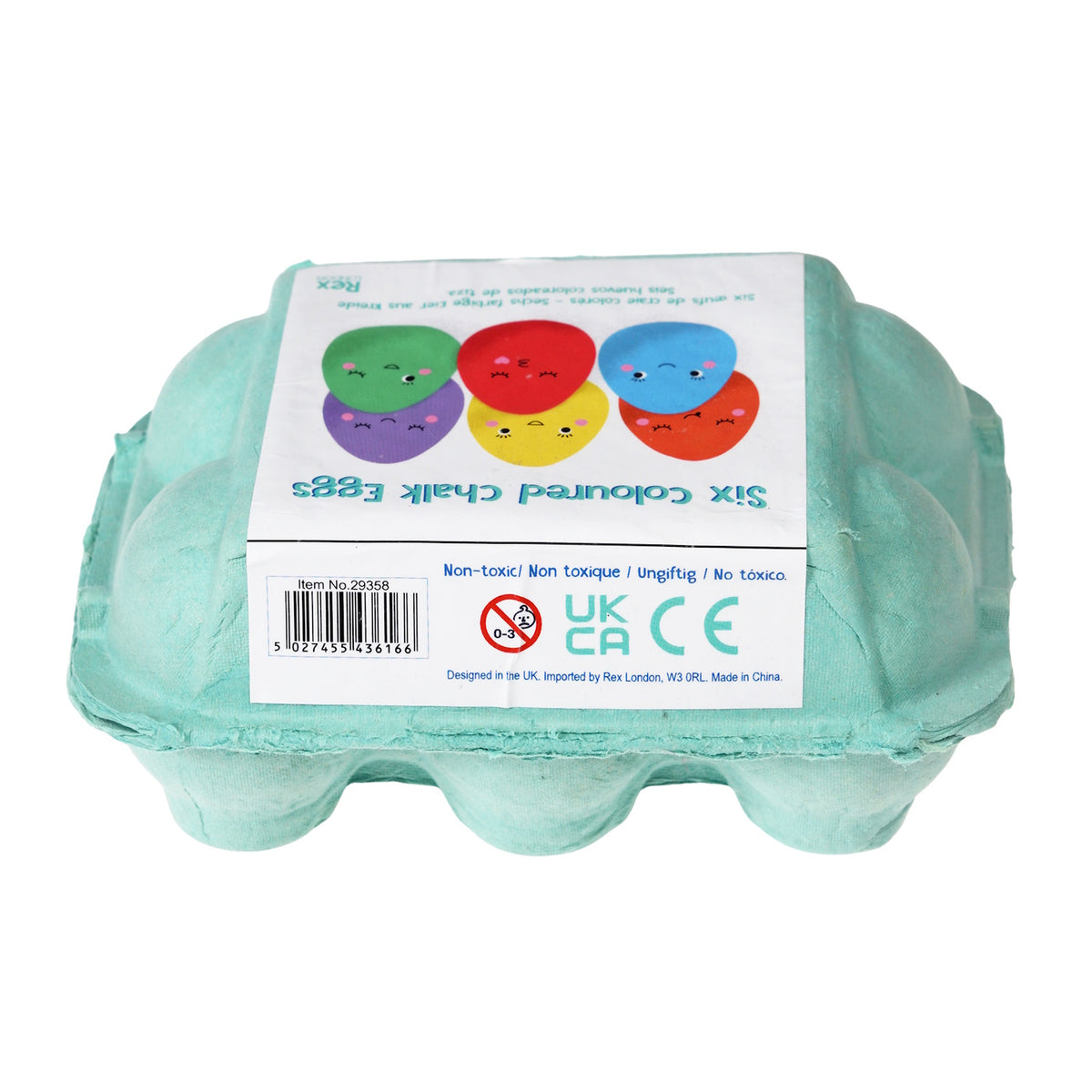 *Wonky* Rex London Six Coloured Chalk Eggs