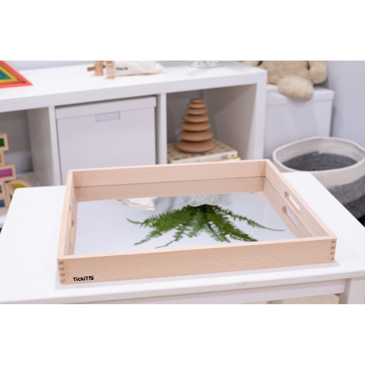 Wooden Mirror Tray