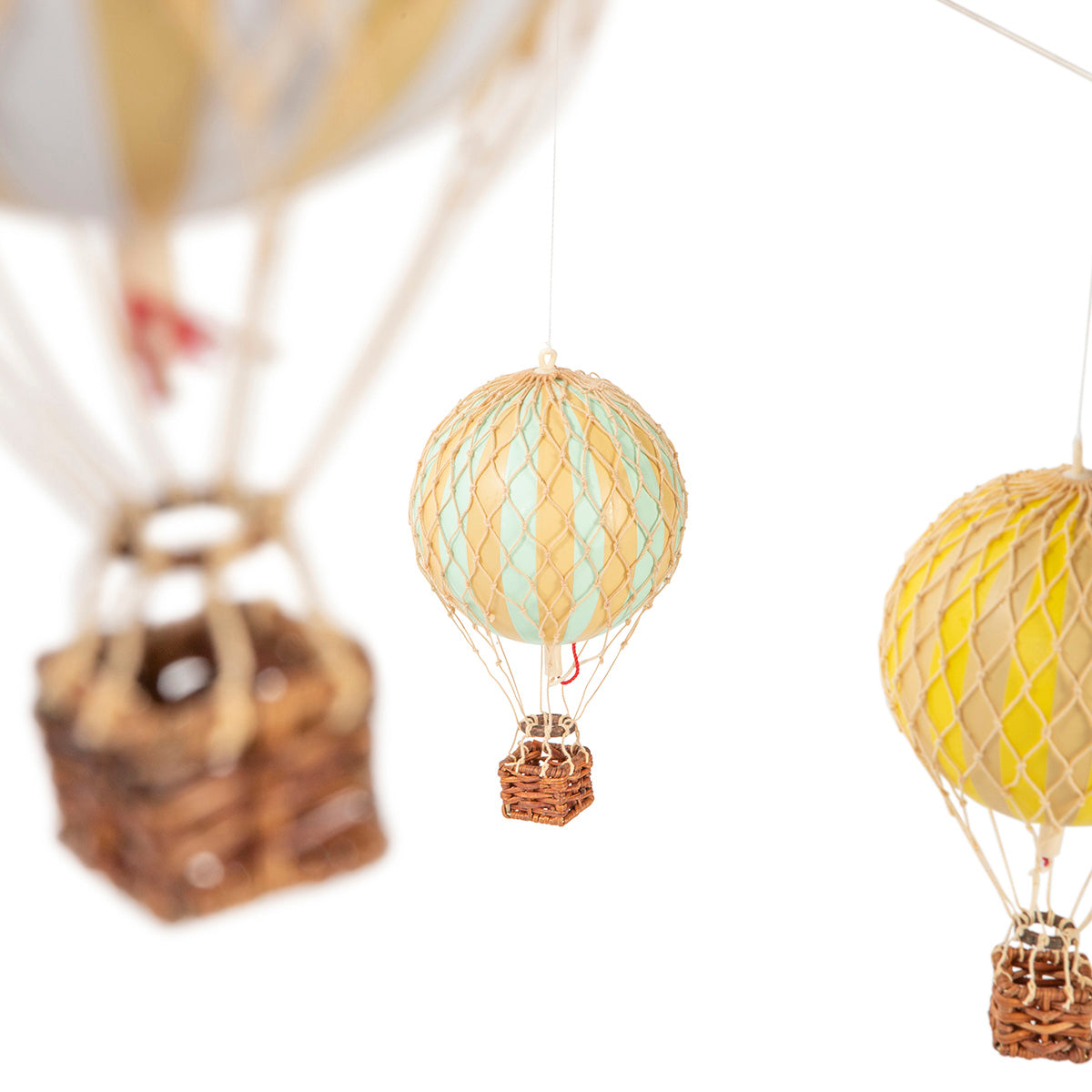 Authentic Models - Hot Air Balloon Mobile, Pastel Rainbow