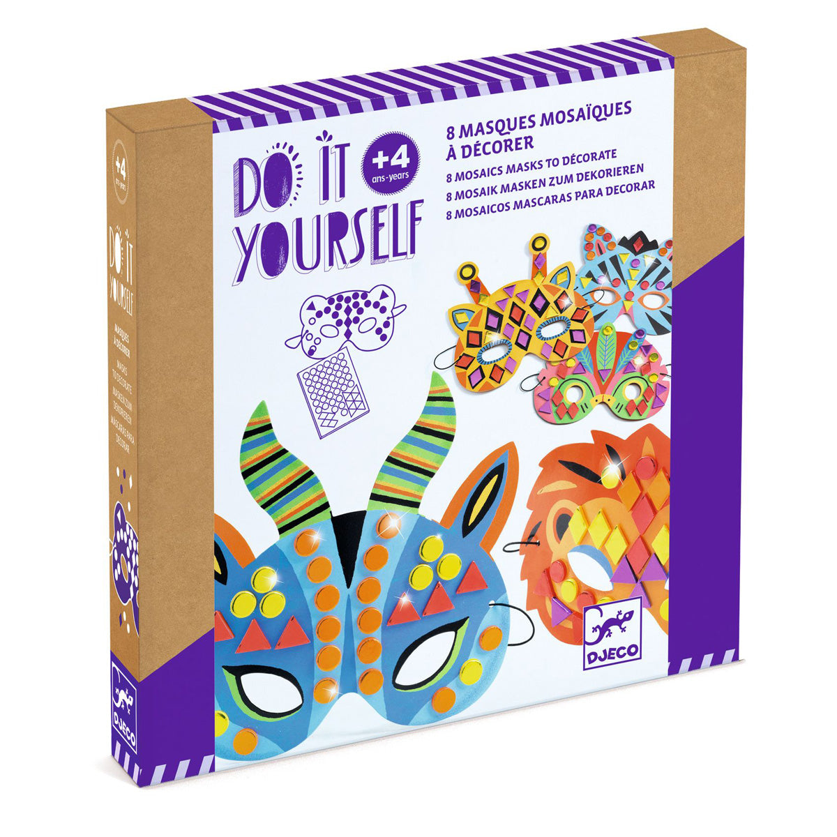 DIY Mosaic Masks - Jungle animals