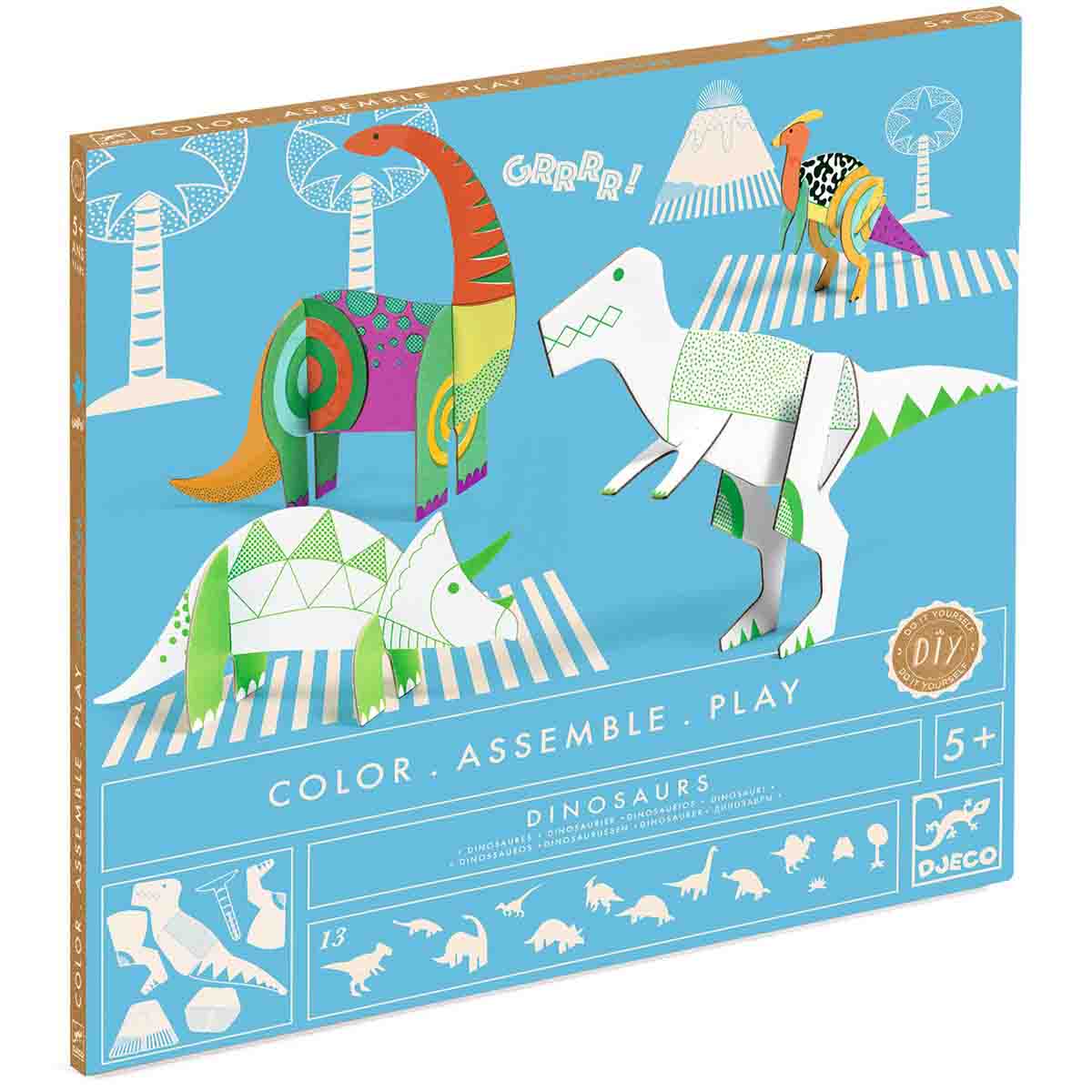 Djeco Colour Make Assemble - Dinosaurs