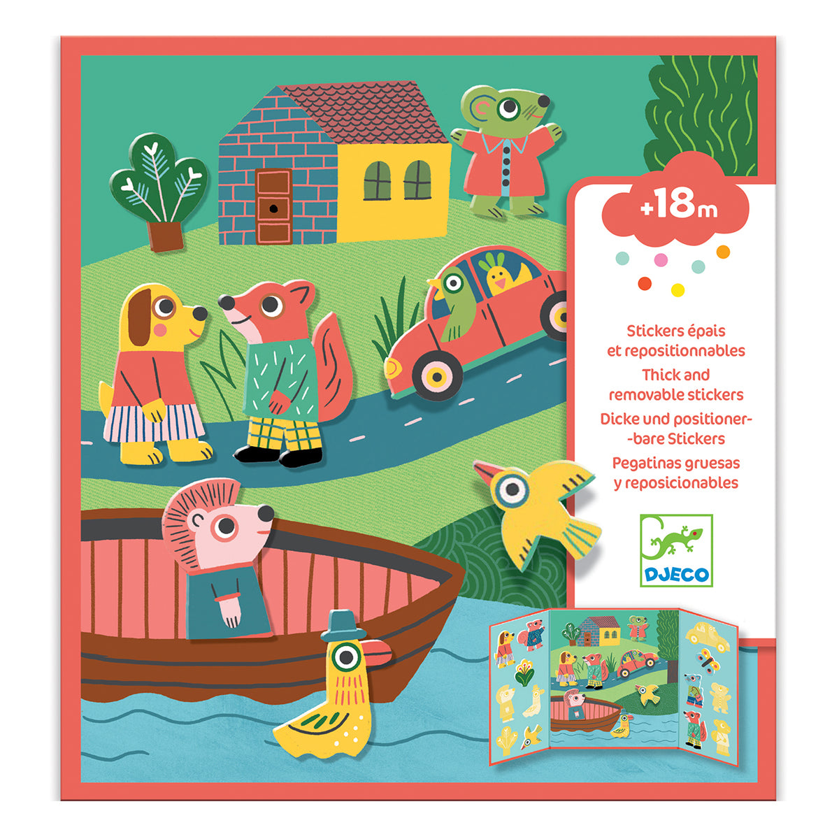Djeco Play With Stickers - Animals