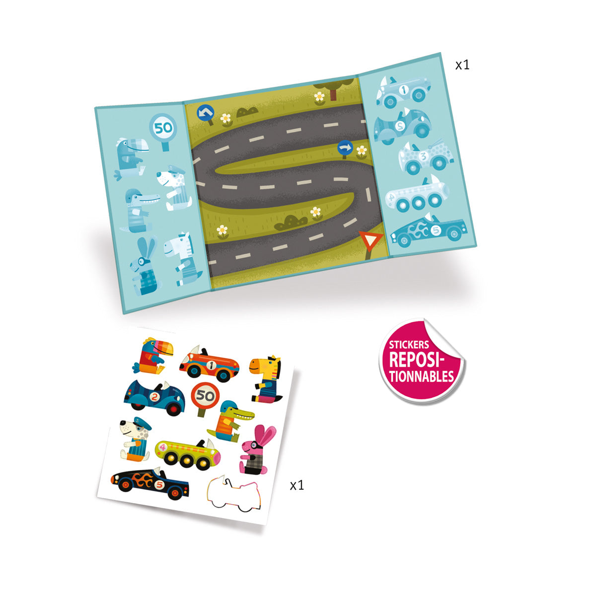 Djeco Play With Stickers - Cars