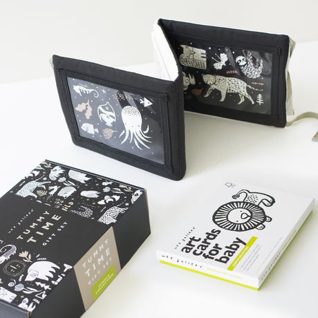 Baby Tummy Time Gallery Gift Set with Contrast Flash Cards