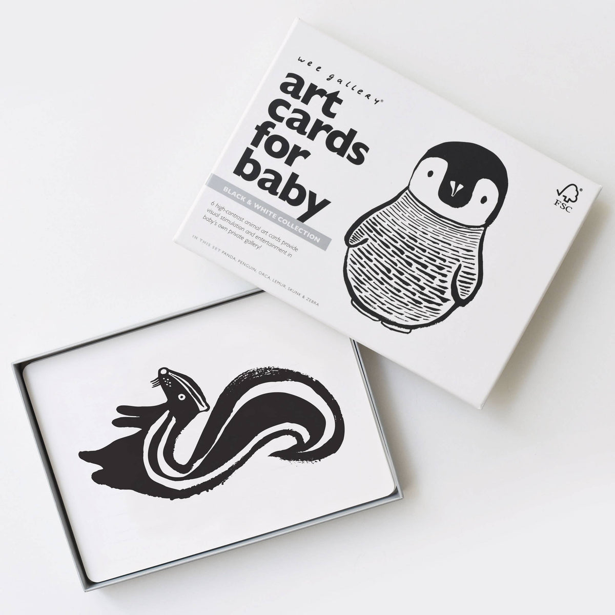 Art Cards for Baby - Black and White Animals - Flash Cards