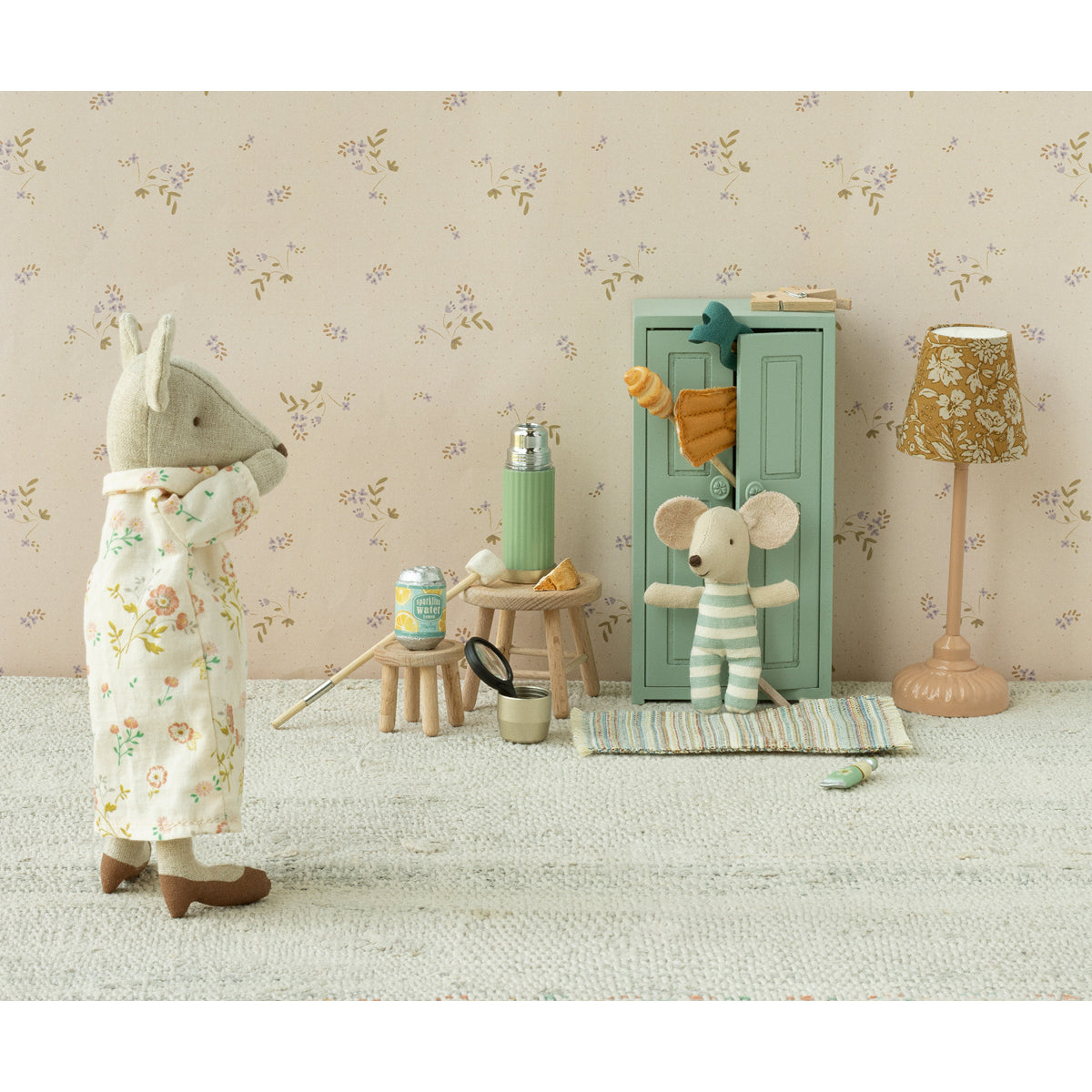 Maileg Closet for Mouse House - Soft Blue