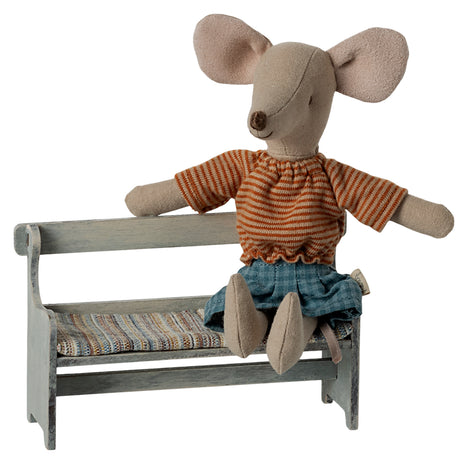 Maileg Bench, Mouse - Vintage Off White
