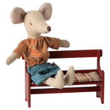 Maileg Bench, Mouse - Red