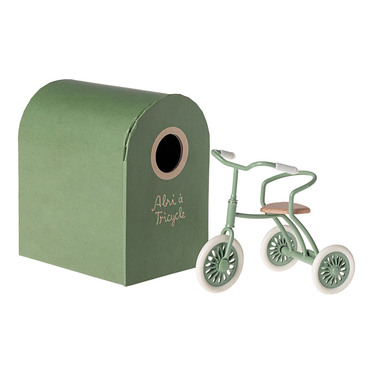 Maileg Abri à Tricycle for Mouse - Green