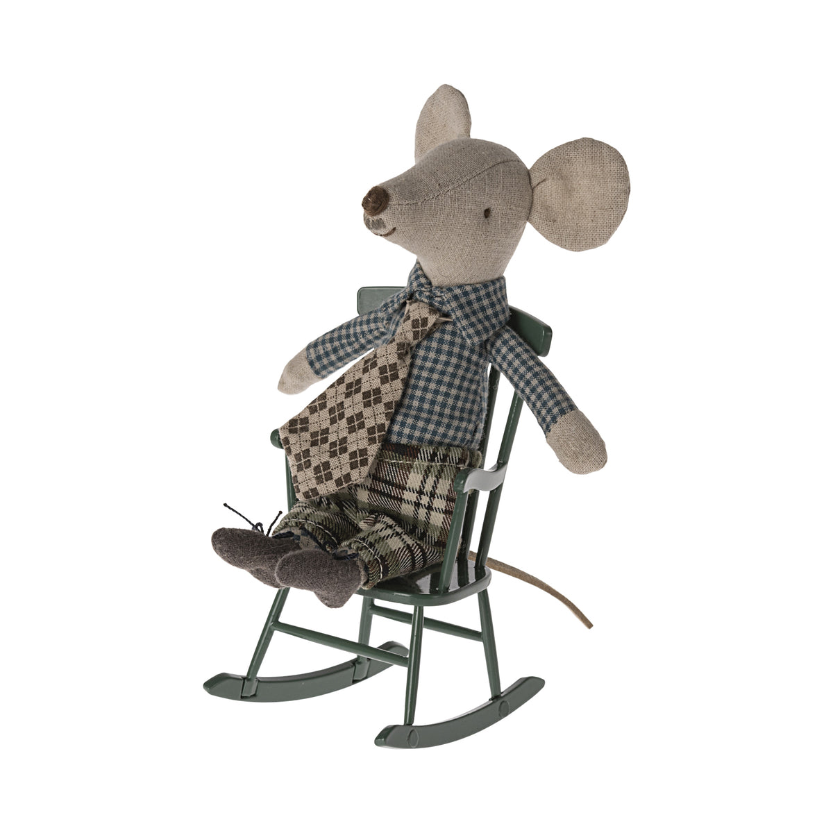 Maileg Rocking Chair for Mouse House - Dark Green