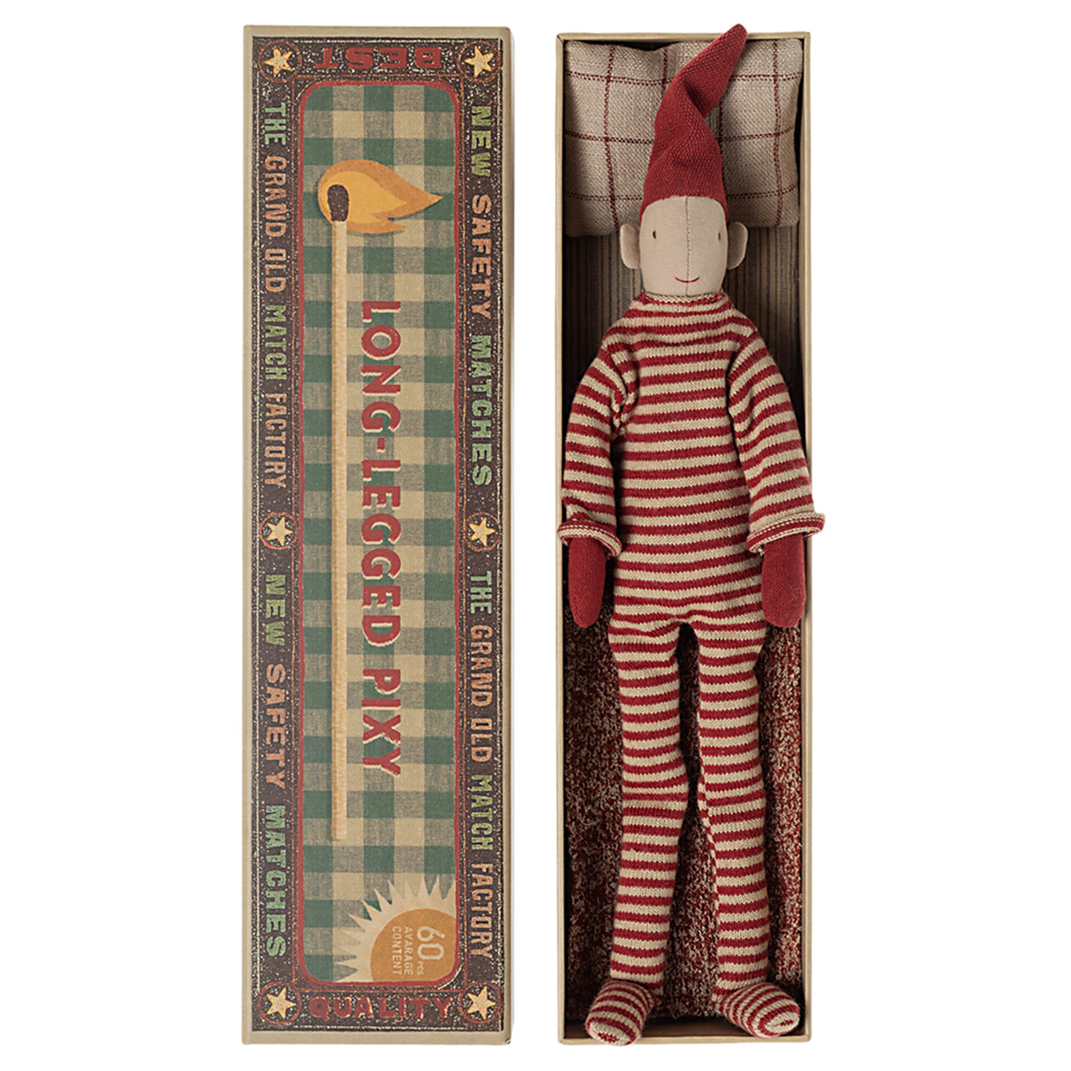 Maileg Long legged pixy in matchbox, Small