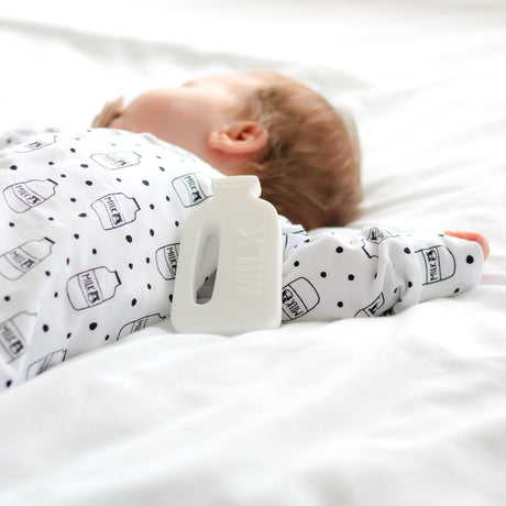 Baby Cotton Onesie – Milk Bottle Print
