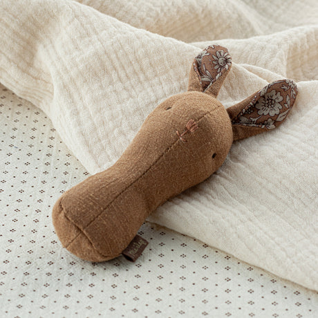 Maileg Lullaby Friends Bunny Rattle - Chocolate