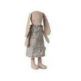 Maileg Bunny size 1 in a classic floral dress, standing pose.