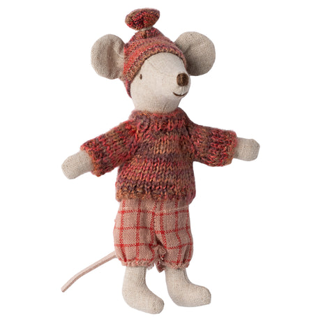 Maileg Big Sister Winter Mouse with Ski Set - Rose
