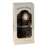 Maileg Big Brother Winter Mouse with Ski Set - Grey