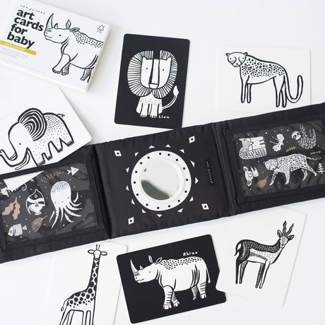 Baby Tummy Time Gallery Gift Set with Contrast Flash Cards