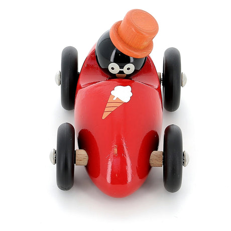 Renee The Penguin in their Car