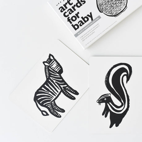 Art Cards for Baby - Black and White Animals - Flash Cards